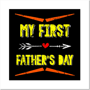 Dad Est 2023 My First Fathers Day Posters and Art